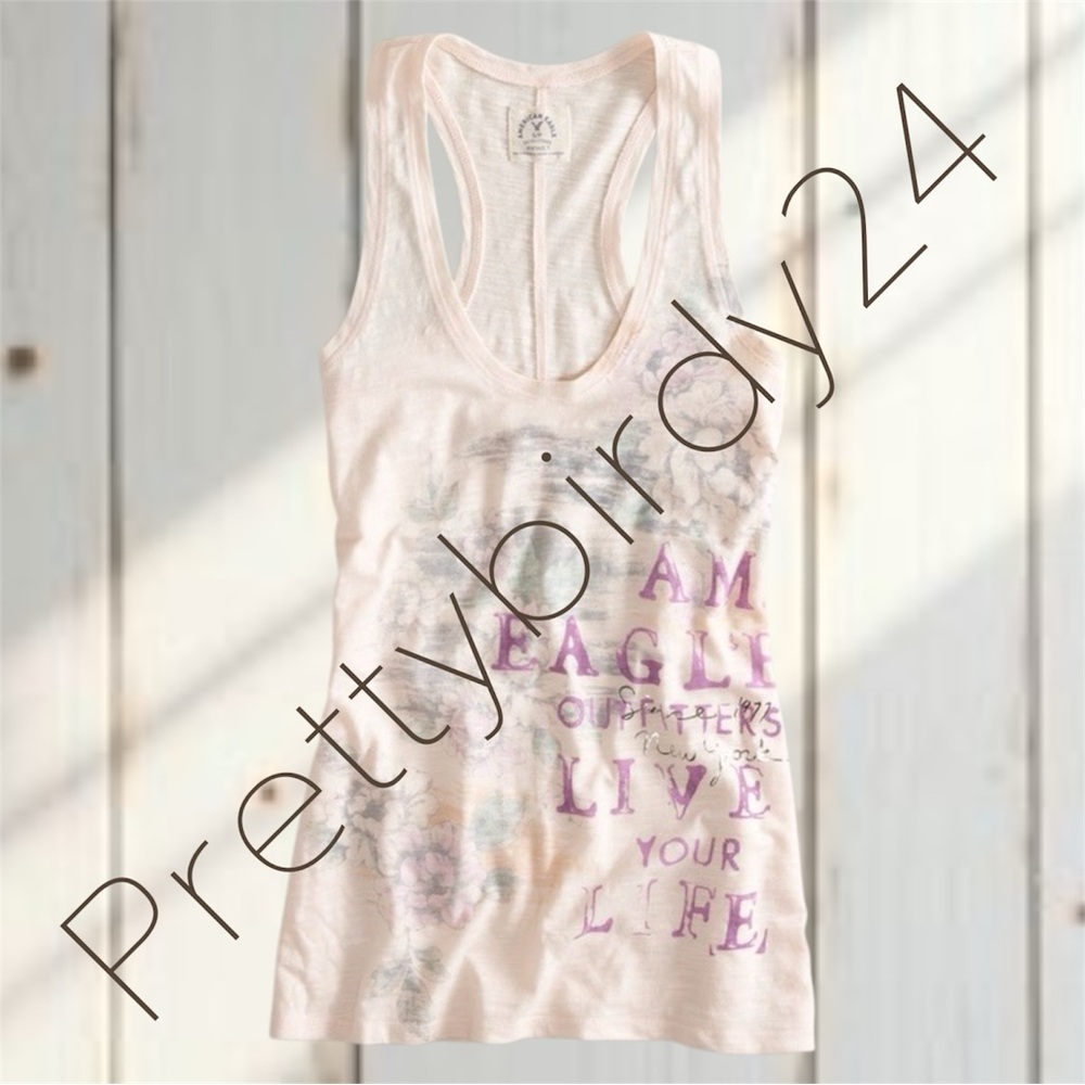 Y2K AEO Native Garden Floral Racerback Vintage T Tank